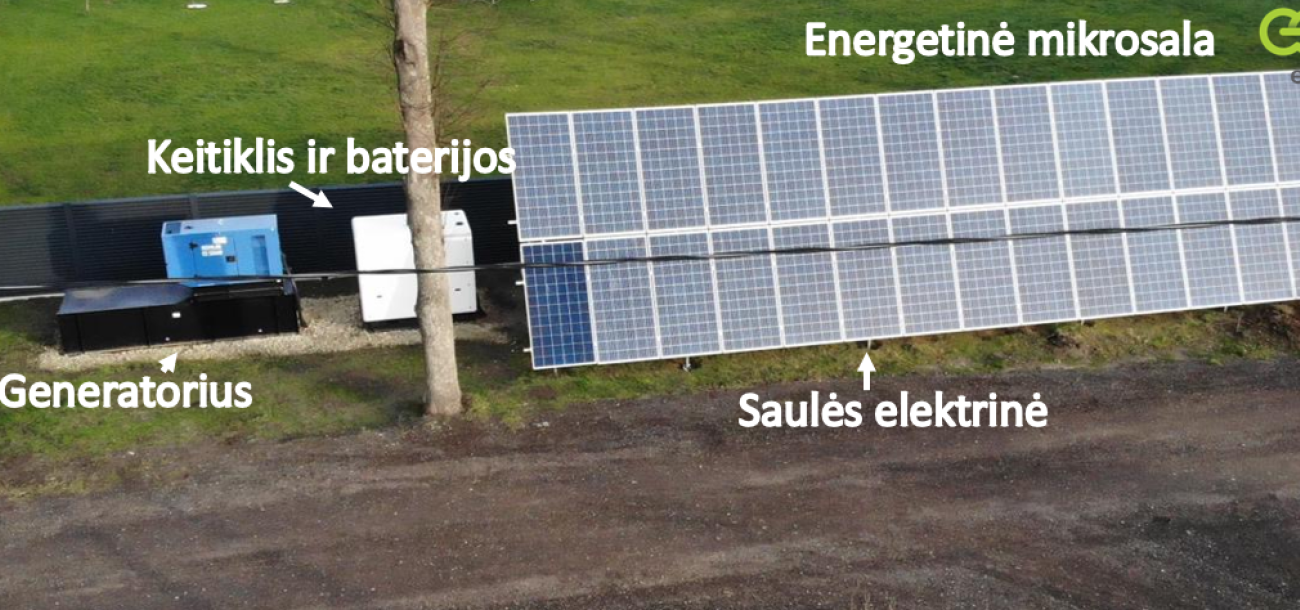 Energetinė mikrosala – išbandomas naujas technologinis sprendimas ESO tinkle