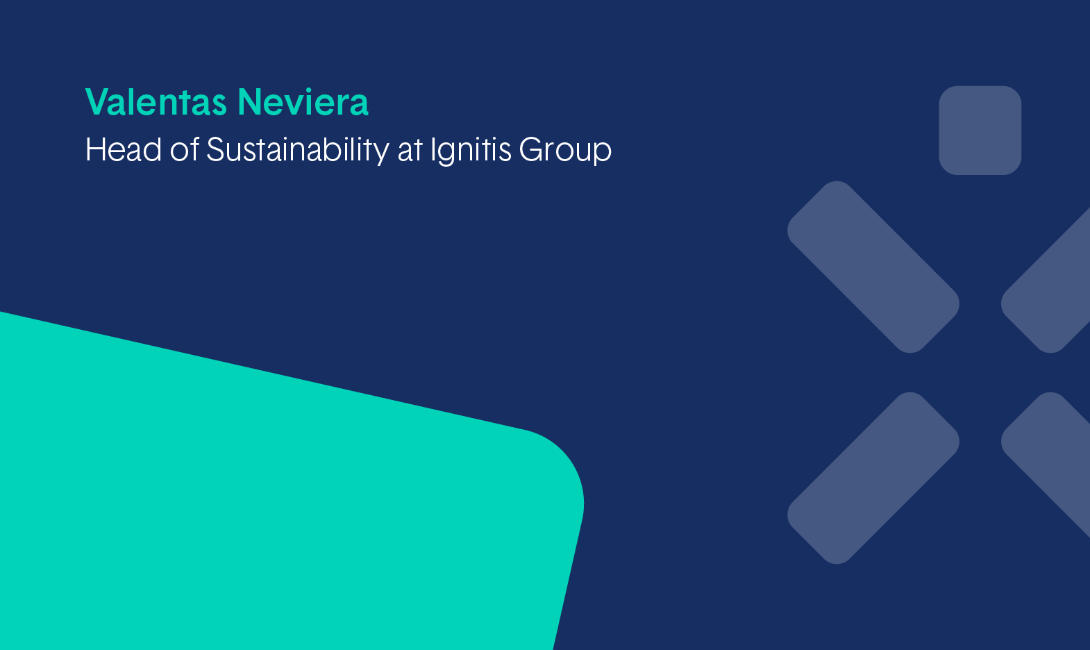Valentas Neviera, head of sustainability, Ignitis Group